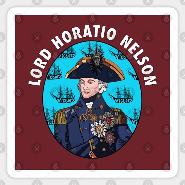 Lord Admiral Horatio Nelson Sticker by EmmaFifield
